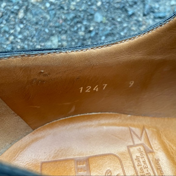 O’KEEFFE Black Wingtip’s Brogues Shoes Size 9 - Picture 9 of 11